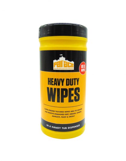 Tub of heavy duty cleaning wipes