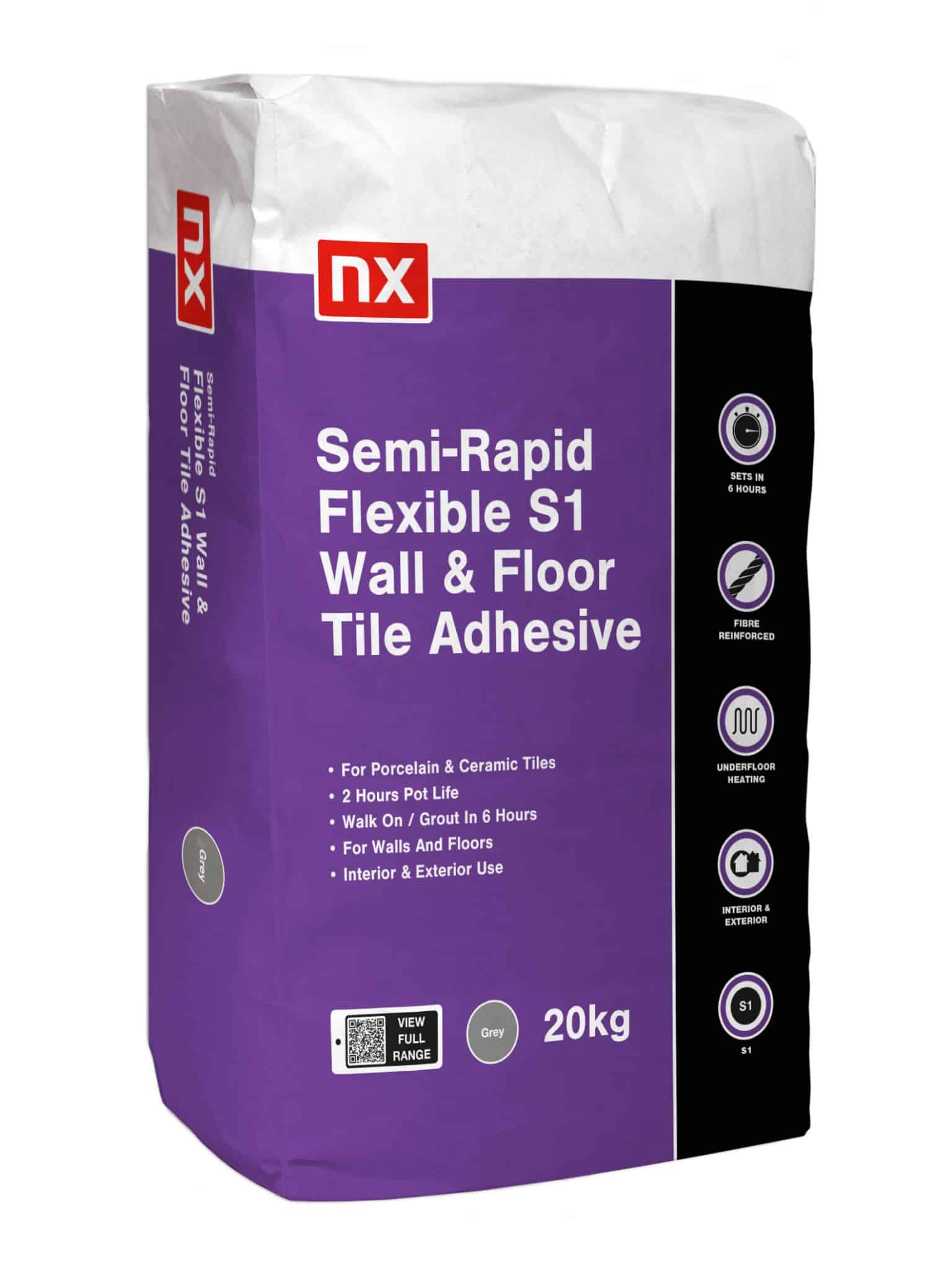 NX S1 Semi Rapid Wall & Floor Adhesive - Grey - Palace Chemicals